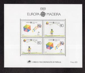 Portugal Madeira   #130  MNH  1989  Europa  sheet children`s toys  kite