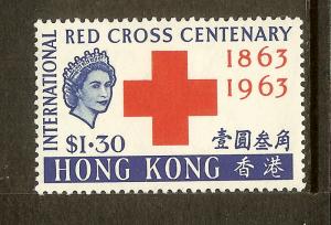 Hong Kong, Scott #220, $1.30 Red Cross Centennary, MLH