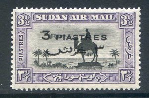 Sudan 3p on 3 1/2p Black and Violet SG75 Mounted Mint