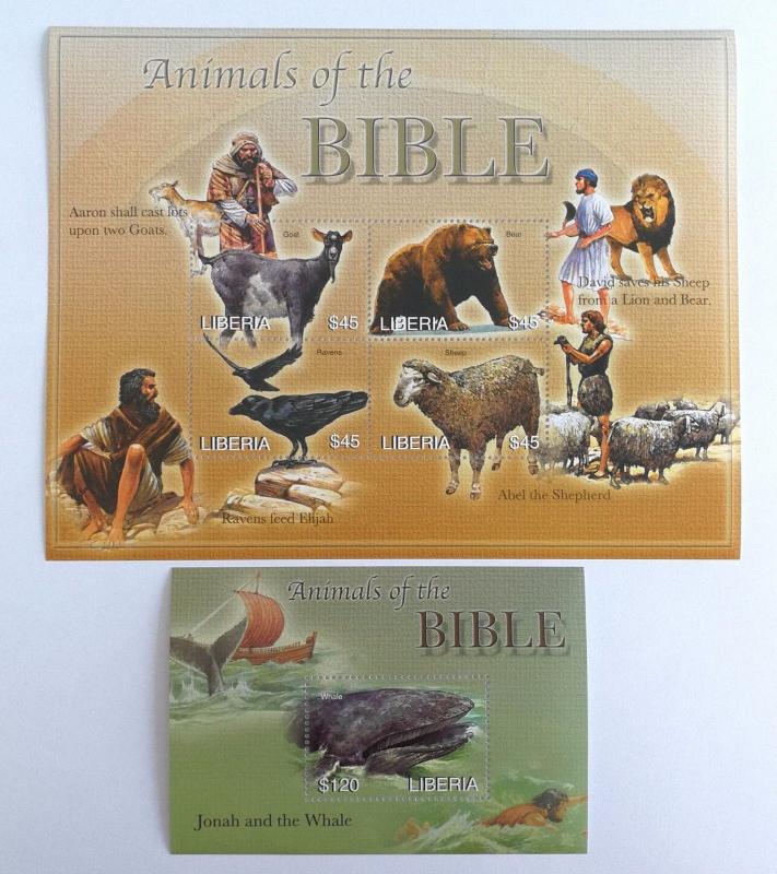 Liberia 2006** Klb.5134-37 + Bl.526. Animals of the Bible MNh [17II;10]