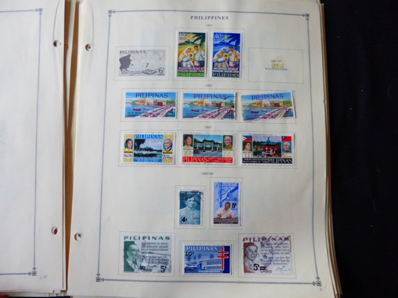 Philippines 1960-1973 Stamp Collection on Scott International Album Pages