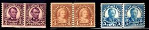  U.S. 600-603 PAIRS Mint/MNH SCV$46.00 