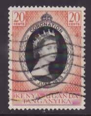 Kenya Uganda Tanganyika-Sc#101- id25-used QEII Coronation set-1953 -