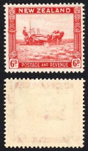 New Zealand SG585 6d Scarlet Wmk Multiple NZ Perf 13.5 x 14 M/M Cat 20 pounds