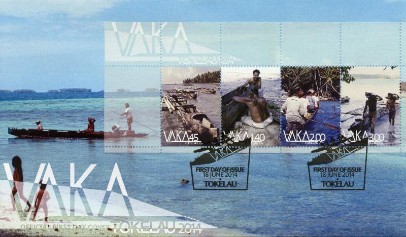 Tokelau 2014 FDC Vaka 4v M/S Cover Boats Sea Transport