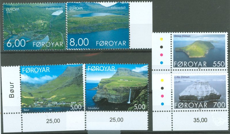 Faroe Islands #401/402/433/434/439/  Single (Complete Set) (Europa)