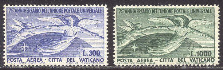 VATICAN CITY #C18-19 Mint NH - 1949 Angels and Globe