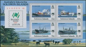 Solomon Islands 1988 SG630 MS Sydpex Stamp Exhibition MNH