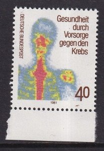 Germany  #1348  MNH  1981  chest scintigram