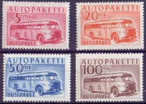 Finland 1952 Buses special post Set of 4 stamps MNH