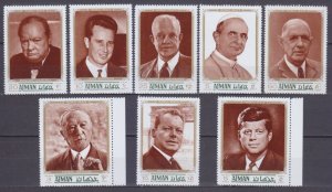 1972 Ajman 1242-1253 Winston Churchill / J,F,Kennedy 5,00 €