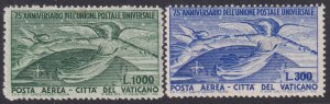 Sc# C18, / C19  Vatican 1949 Angels and Globe MLMH airmail set CV $95.00