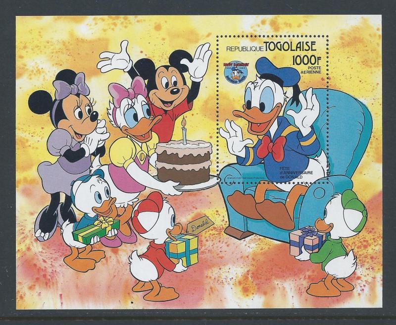 Togo #1239 NH Disney Donald Duck SS