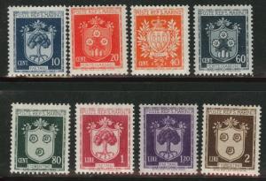 San Marino Scott 242-249 MH* 1945-46 Arms short set 