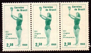 BRAZIL 911 MNH STRIP3 BIN $.75 SPORTS