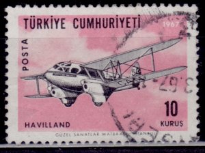 Turkey, 1967, Airmail, Havilland Aircraft, 10k, used