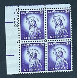 (S6Bh) US: 3 cents stamp block - Liberty