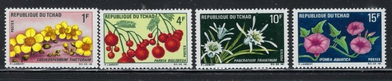 Chad 211-14 MNH 1969 Flowers