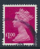 GB QE II Machin - SG Y1744   Used  £1 magenta 2 Bands