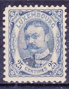 LUXEMBURG  86 MH 1907 25c Grand Duke William CV $60.