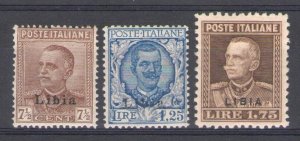 1928-29 LIBIA, Michetti # 78/80 - MNH** - Well Centered