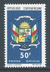 Central African Rep. #O7 NH 50fr Coat of Arms Official