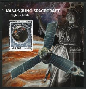 SIERRA LEONE  2016 NASA'S JUNO SPACECRAFT  SOUVENIR SHEET MINT NEVER HINGED
