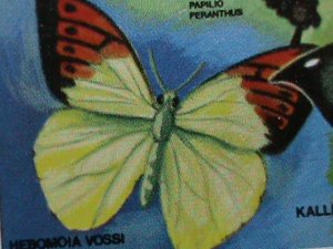 ​DHUFAR -COLORFUL BEAUTIFUL LOVELY BUTTERFLIES-IMPERF :MNH S/S SHEET-VERY FINE