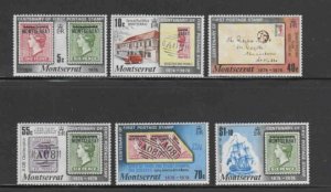 MONTSERRAT #327-332 1976 MONTSERRAT STAMP CENTENARY MINT VF NH O.G