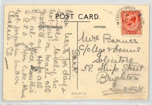 GB Channel Islands SARK Postcard CDS Port du Moulin Brighton Guernsey 1932 XE85