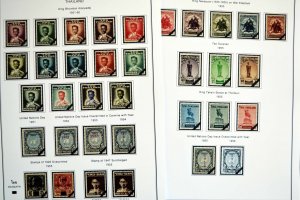 COLOR PRINTED THAILAND 1941-1970 STAMP ALBUM PAGES (29 illustrated pages)