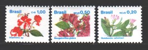 Brazil. 1989. 2303-5. Impatiens Waller - medicinal plant, cactus. MNH.
