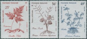 French Polynesia 1988 SG545-547 Medicinal Plants MNH