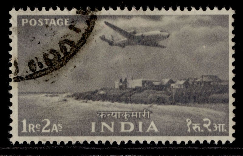 INDIA QEII SG367, 1r 2a grey, FINE USED.