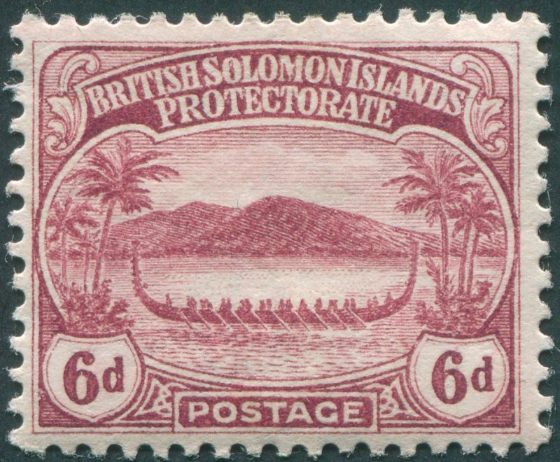 British Solomon Islands 1908 6d claret SG13 unused