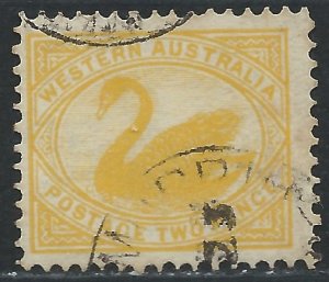 Western Australia 1903 - 2d yellow wmk V  and Crown - SG118 used