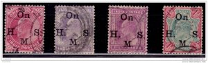 India, 1902-09, King Edward VII, overprint On H.M.S., used