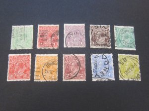 Australia 1914 Sc 19,21-2,24-7,29,33-4 KGV FU