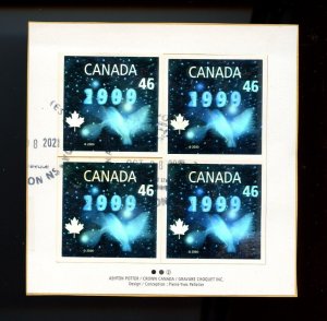 ? Hologram stamps 2000 with 4x46c,  Souvenir Sheet used Canada 