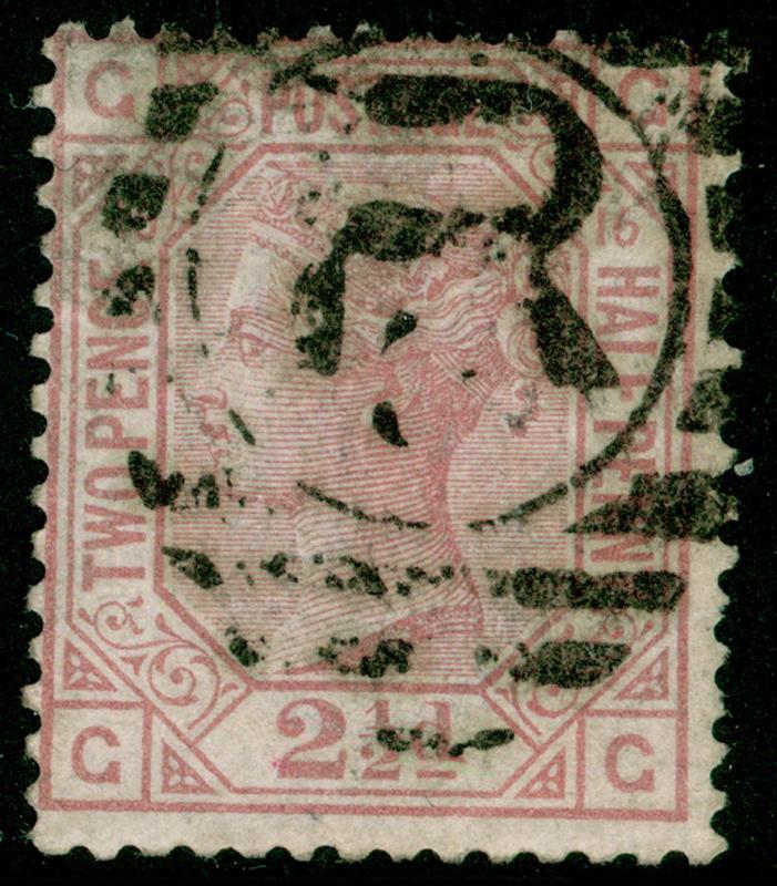 SG141, 2½d rosy mauve PLATE 16, USED. Cat £60. GG