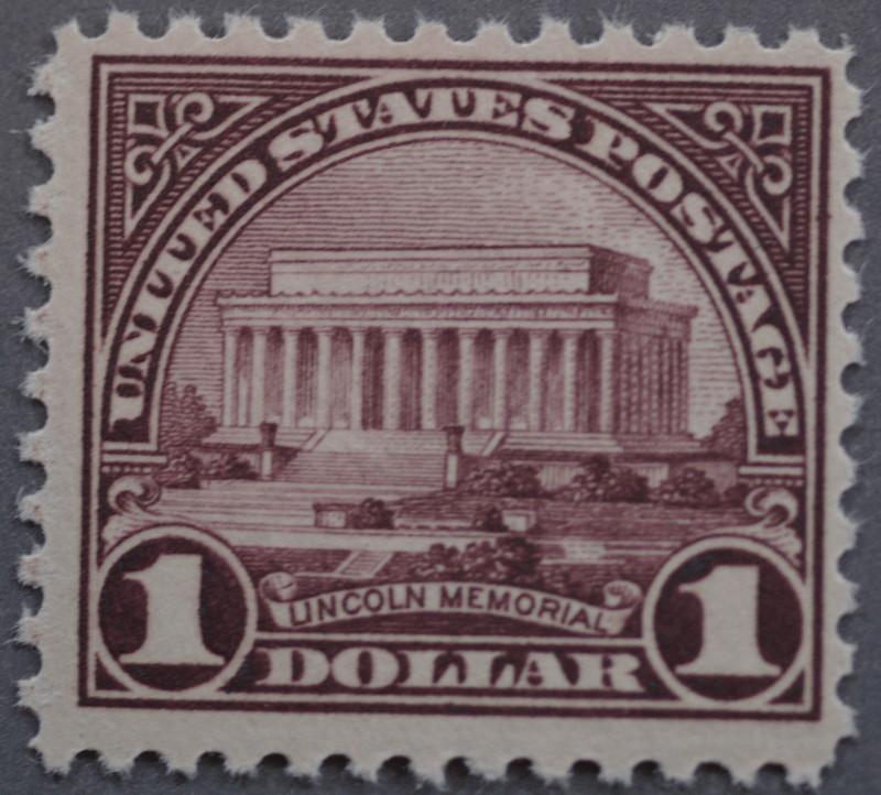 United States #571 $1Lincoln Memorial MNH