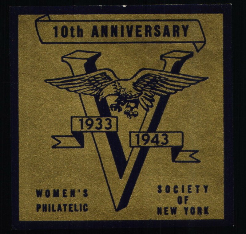 10th Anniversary Women's Philatelic Society of NY - HR - 1933