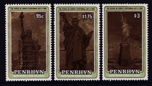 Penrhyn Island 340-342 Statue of Liberty MNH VF