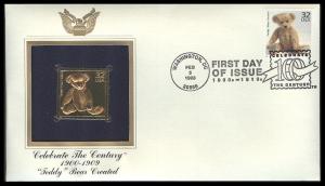 #3182k Teddy Bear Gold FDC