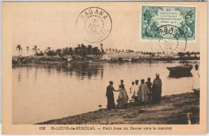 SENEGAL -  POSTAL HISTORY:  COLONIAL EXPO stamp on POSTCARD: DAGANA  1934