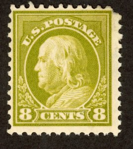 US 414 MH 8c Pale Olive Green 1912