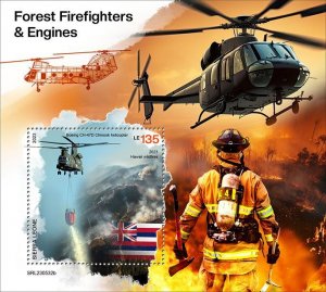 SIERRA LEONE - 2023 - Forest Firefighters - Perf Souv Sheet - Mint Never Hinged