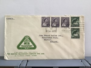 Australia 1961 The Service Transport Co Air Mail to England stamp cover   R31896