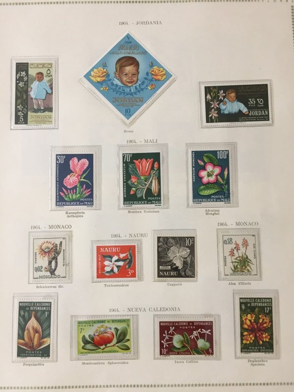 Russia Poland Ghana Bhutan FLOWERS MNH MH USED (Apx 110 Items)HP953