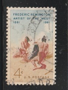 US 1961 Smoke Signal Frederic Remington issue Sc 1187 Used A1602
